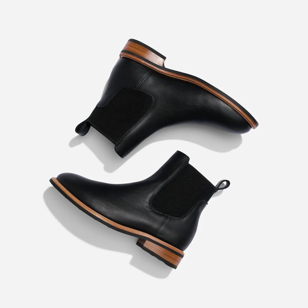 Nisolo‎ Women's Carmen Leather Chelsea Boots Black NWOB $250